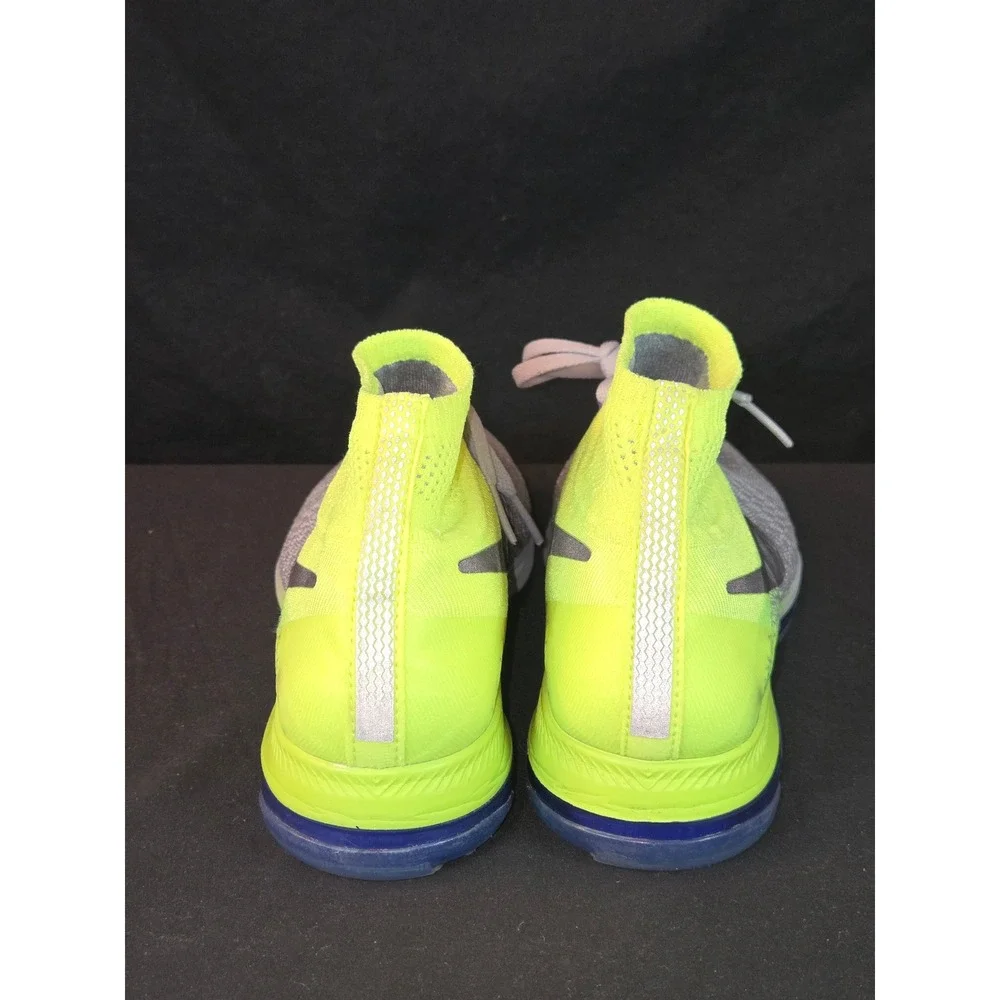 Nike Zoom All‎ Out Flyknit Women Running Shoes Neon Yellow Gray Mid Top Athletic